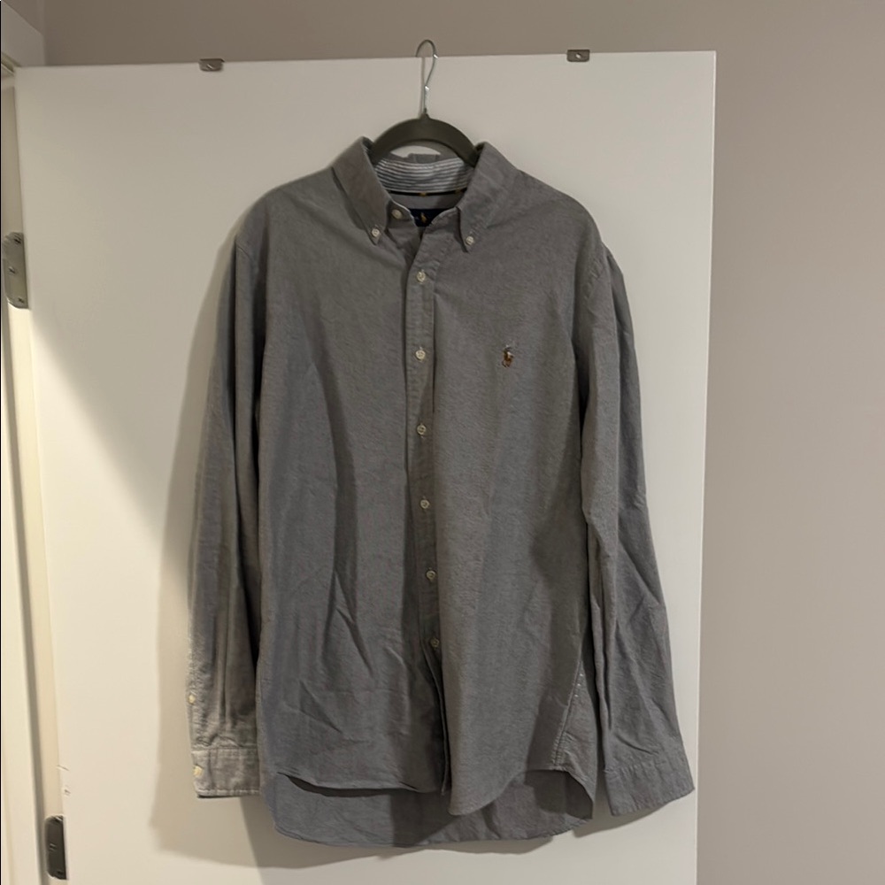 Ralph Lauren Men’s Gray Button-Down Oxford Shirt